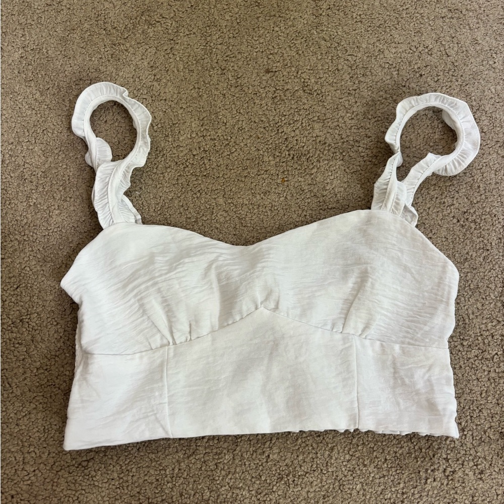 White crop tank size small